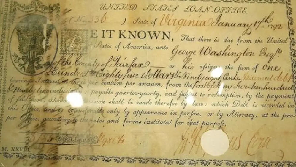 Dólares símbolo, uno de los primeros documentos donde aparece.
