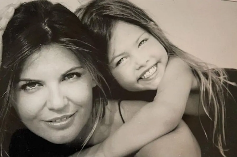 Thylane Blondeau, de pequeña, con su mamá
