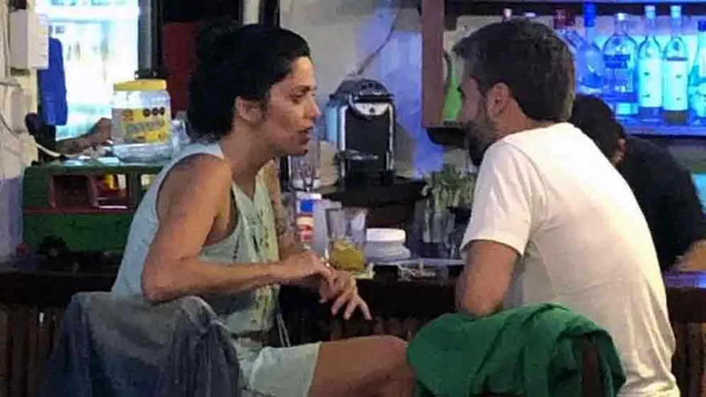 Luana Volnovich en México con su pareja y subdirector de Pami.