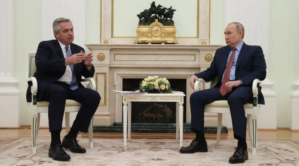 Los mandatarios, reunidos en el Kremlin.