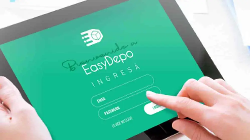 Pantalla de inicio de Easy Depo.