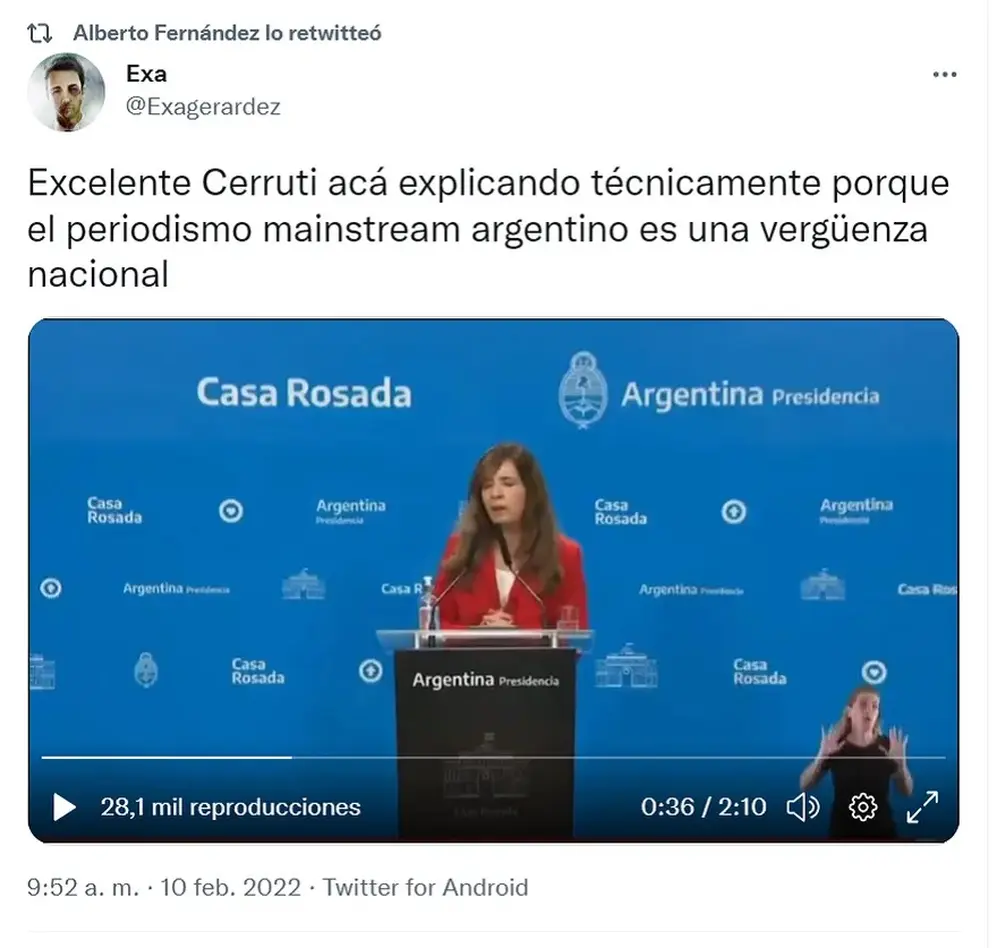 El tuit ue 