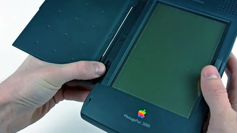 El Apple Newton tenía una tapa accesoria para su pantalla.