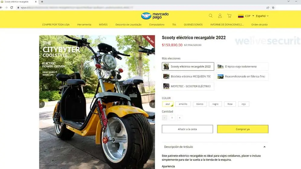 Ofertas falsas que buscan engañar a usuarios con precios demasiado buenos para ser reales.