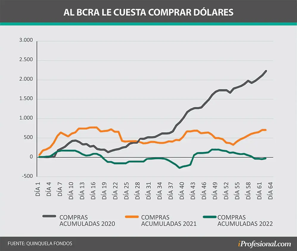 La intervención del BCRA en el mercado cambiario arroja un saldo vendedor en el acumulado del año