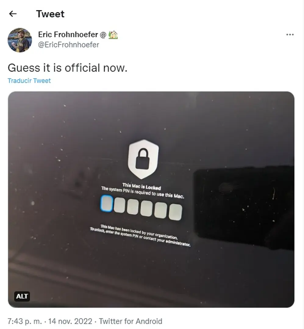 Eric Frohnhoefer confirma en Twitter que no tiene más acceso al sistema de la compañía