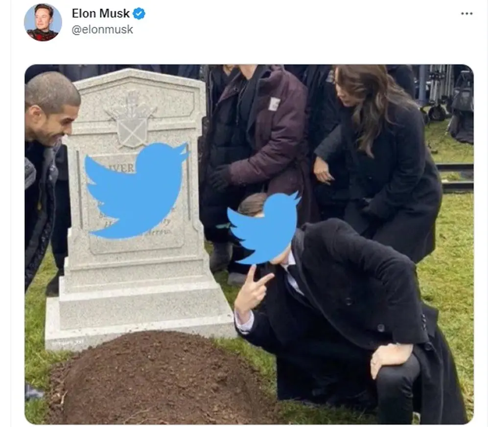 Elon Musk compartió memes sobre el supuesto cierre de Twitter