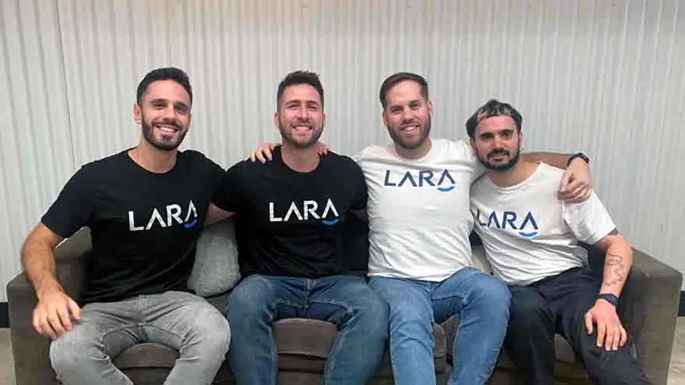 Axel Subalski, Guido Kuznicki, Alan Szpigiel y Pablo Bacchetta, de Lara AI.