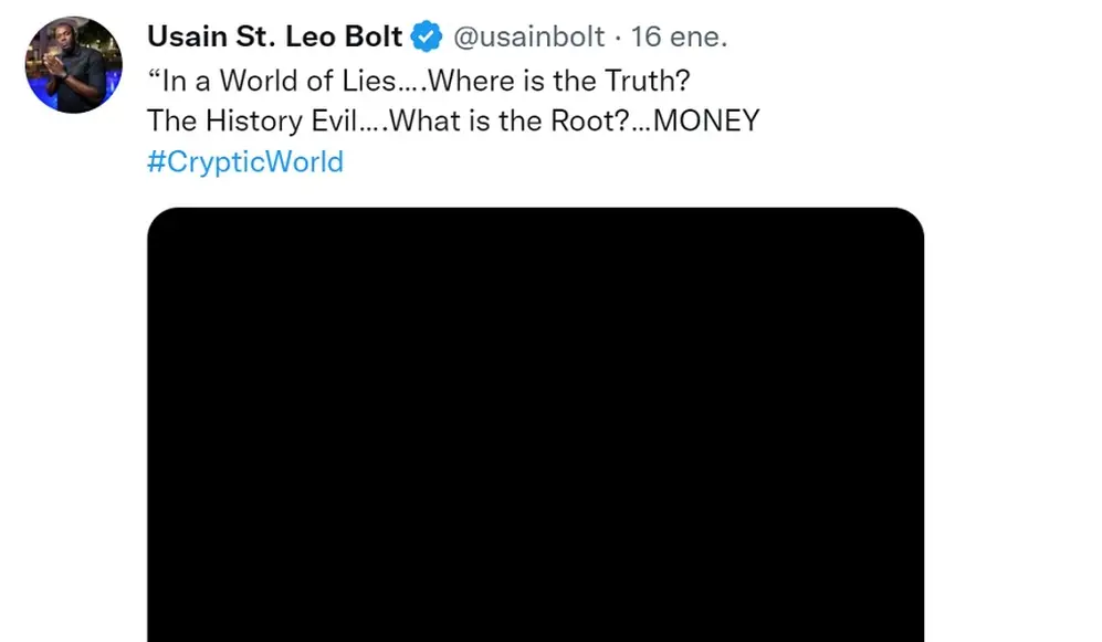 Usaín Bolt se lamentó en sus redes sociales.