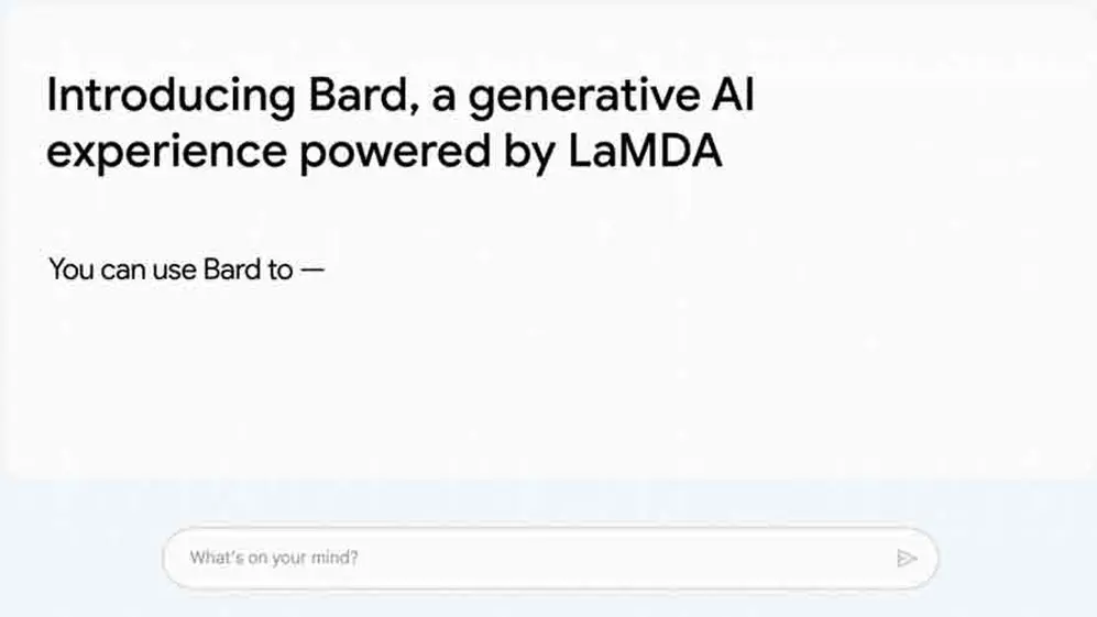 La caja de consulta de Bard, la IA de Google.