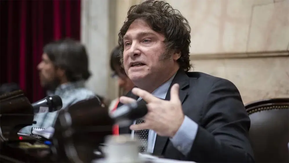 Milei y su candidata a vice, Victoria Villarruel, se hicieron presentes