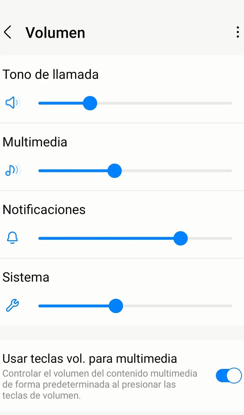 Los celulares Samsung vienen con su propia función de limitador de volumen.