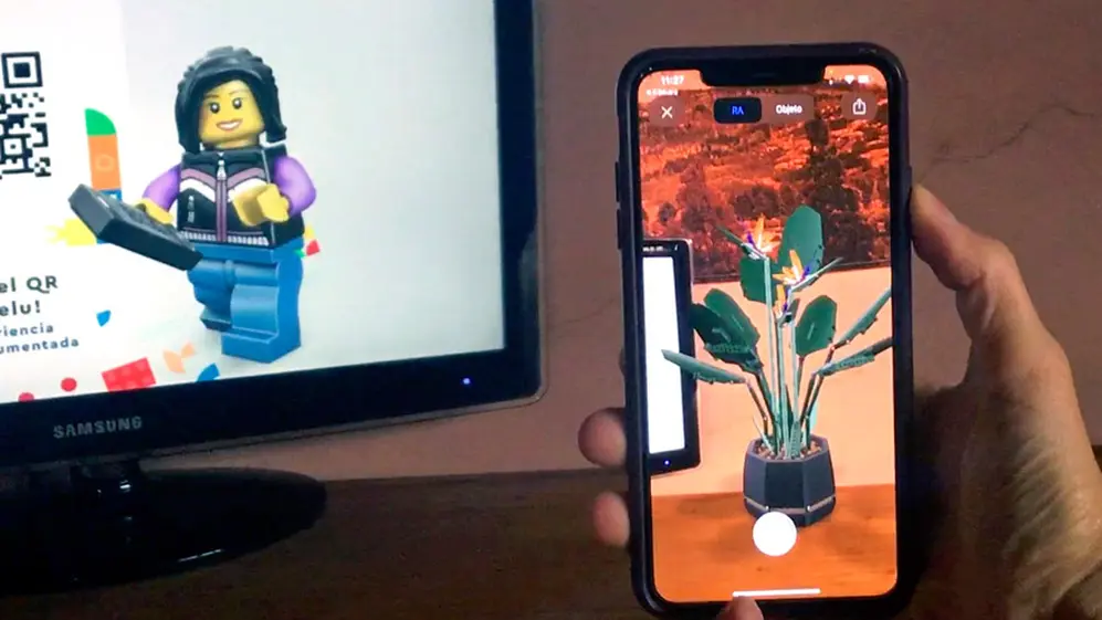 La interacción en realidad aumentada realizada para LEGO.