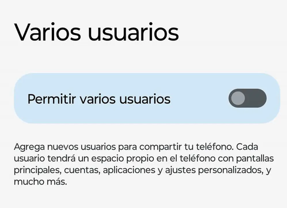 Activa Permitir varios usuarios.