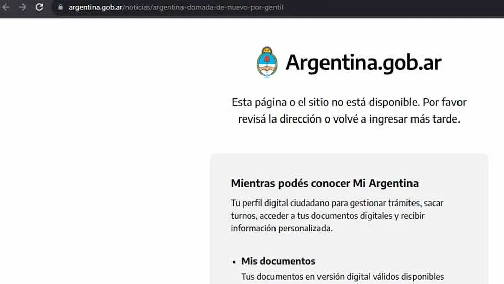 La URL afectada aún seguía visible el viernes en Google.