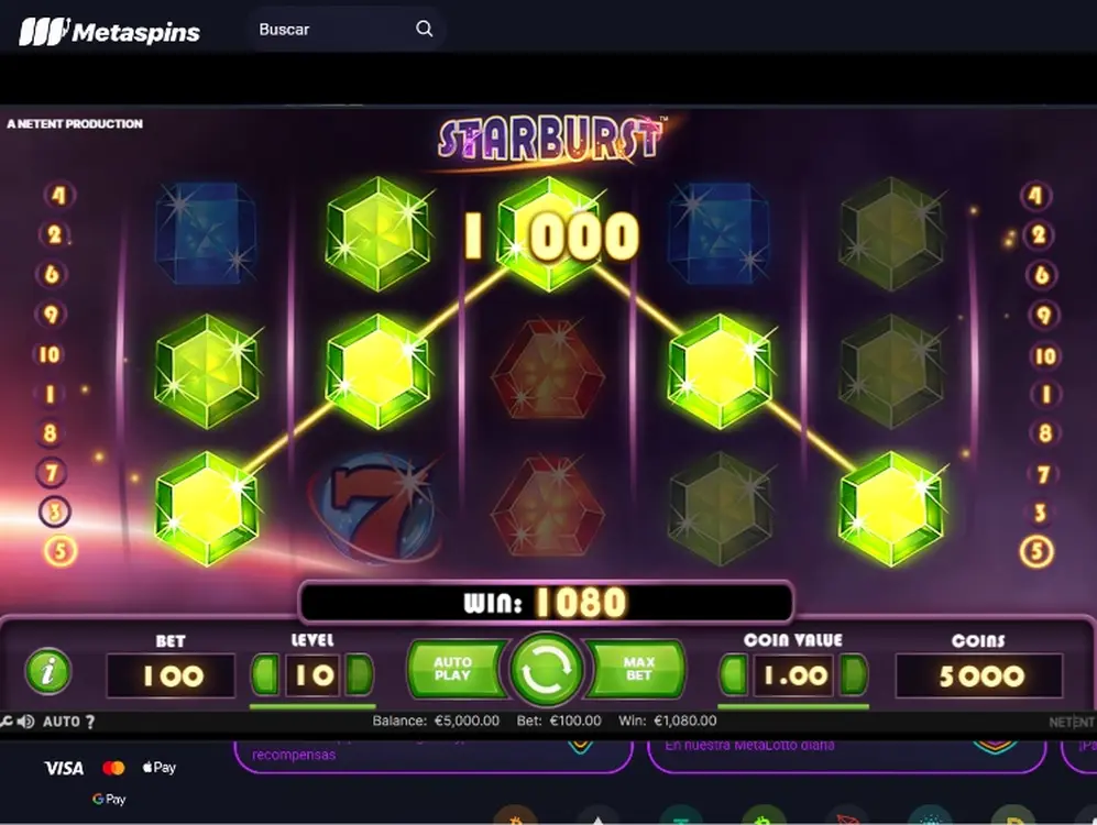 StarBurst. Slots con dobles giros gratis