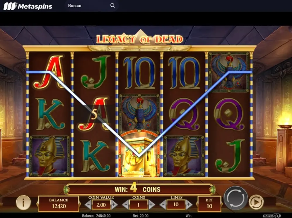 Símbolos expansivos en acción en las slots Legacy of Dead