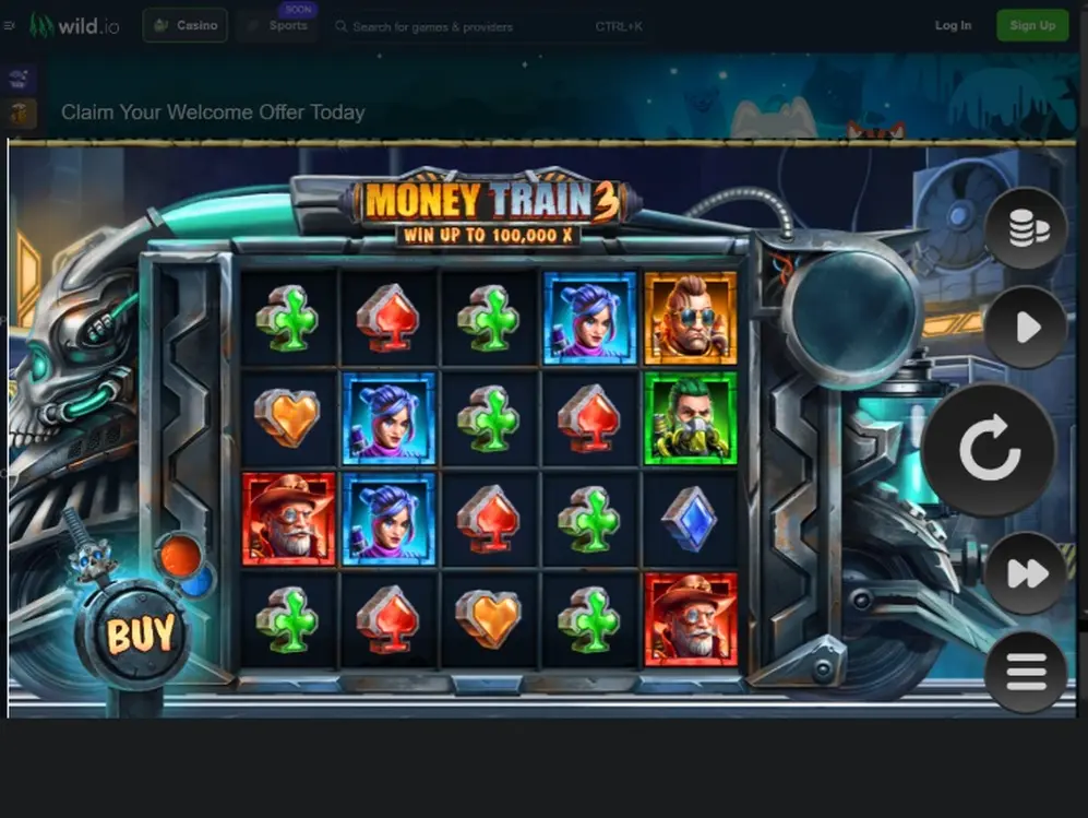 Apuestas bajas y 40 líneas de pago en la tragamonedas Money Train 3