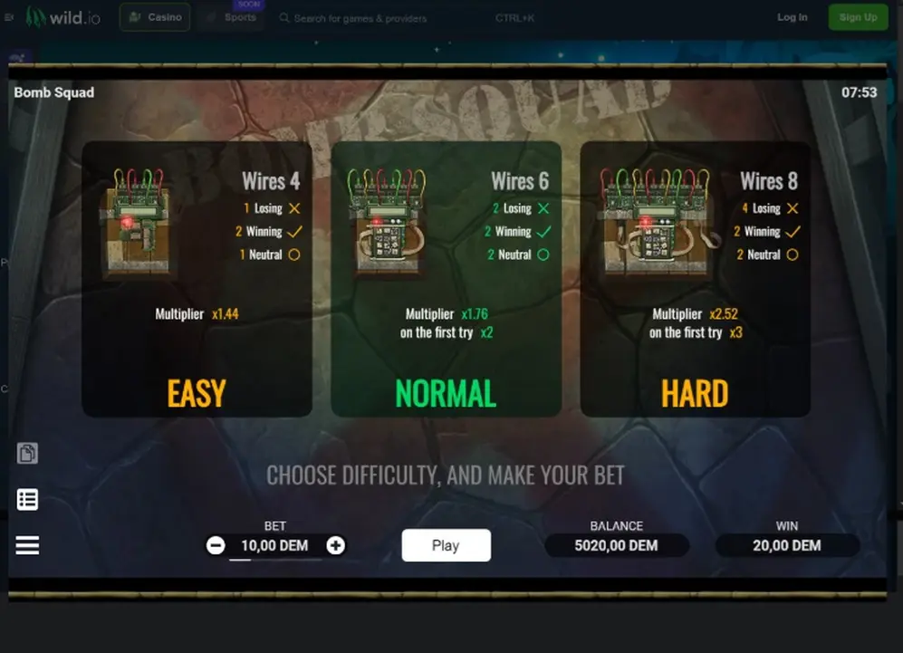 Alto RTP y baja volatilidad. Slots gratis en Bomb Squad