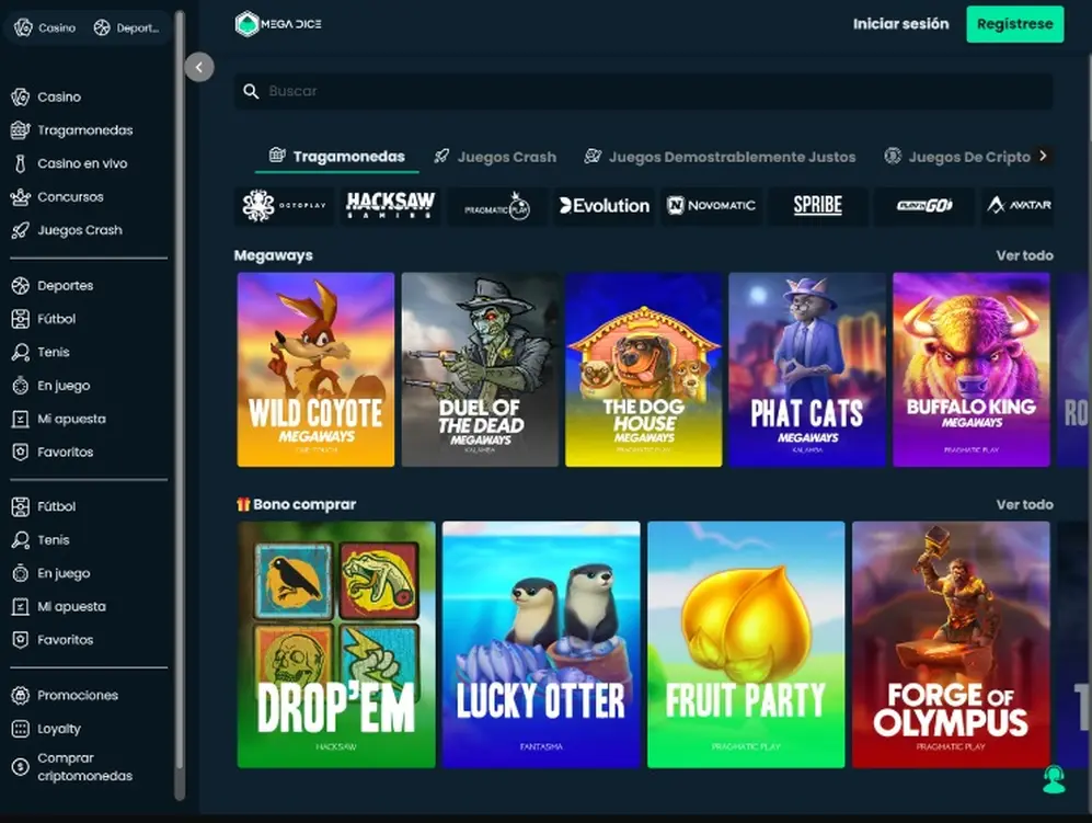 MegaDice un casino pequeño, con bonos generosos para las mejores slots online