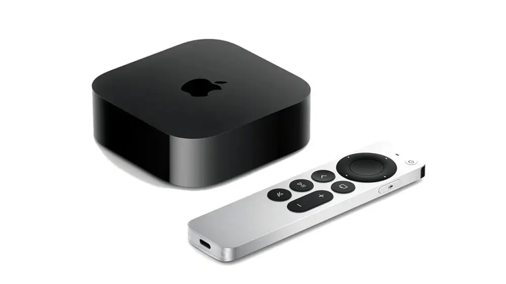 Apple TV con control remoto.