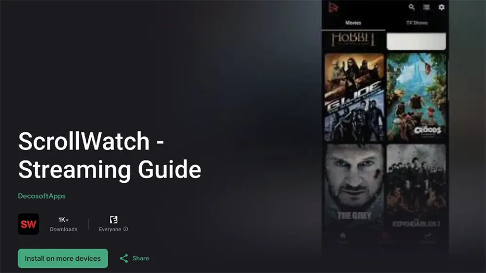 ScrollWatch te permite buscar películas y series por año de lanzamiento, género, compañía de streaming