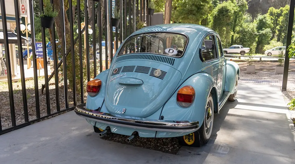 El motor del Escarabajo se sitúa en la parte de atrás.
