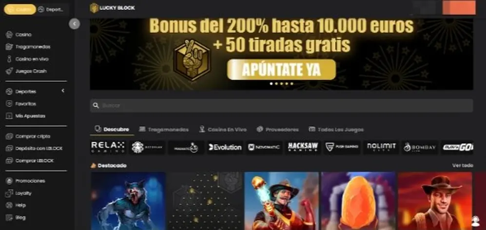 LuckyBlock - Juegos de apuestas de casinos