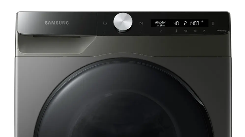 Lavarropas Samsung de carga frontal con IA.