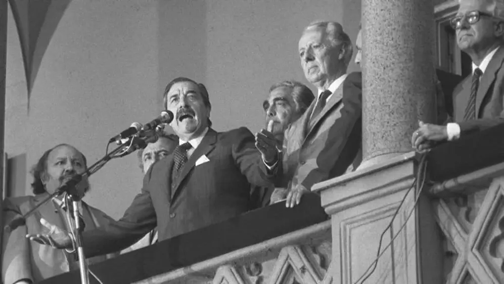 Raúl Alfonsín, el padre de la democracia.
