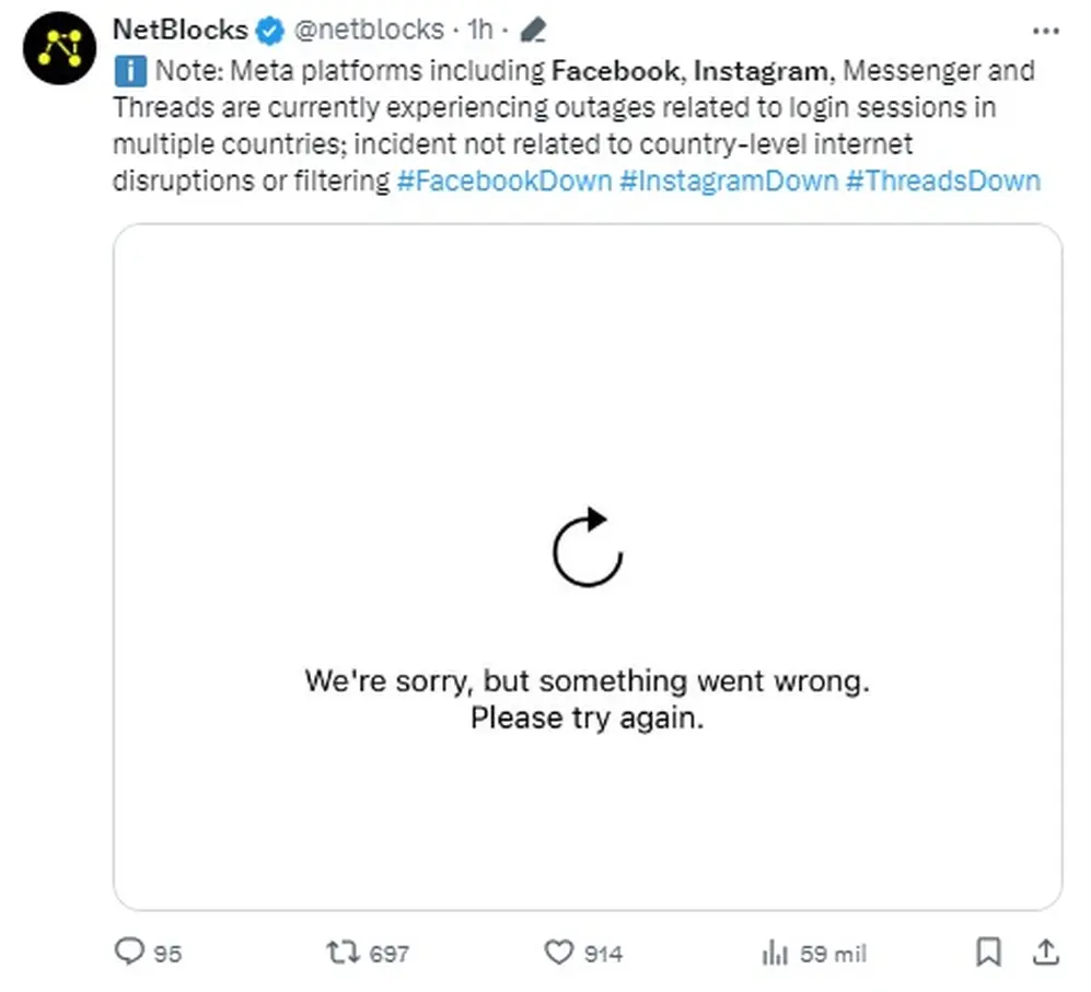 La confirmación de NetBlocks, especialista en tráfico de internet