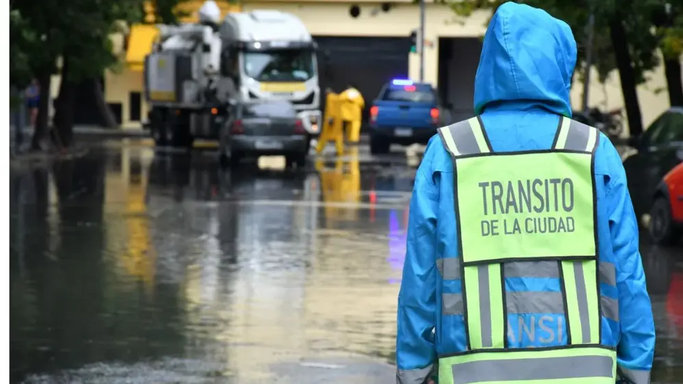 En la Ciudad hubo calles anegadas y caídas de árboles por el fuerte temporal de lluvia y viento