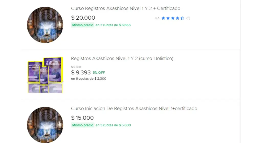 Hay distintos cursos para aprender a abrir registros akashicos con precios variados