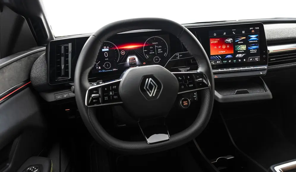 El nuevo Megane E-Tech tiene un interior confortable y sofisticado.