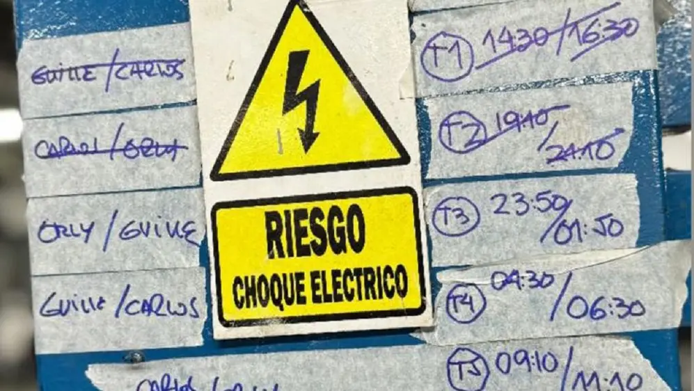 El plan de carrera: tandas, horarios y recarga, sobre un tablero eléctrico.