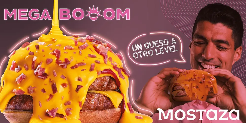 Mostaza enlistó a Luis Suárez para promover una nueva hamburguesa