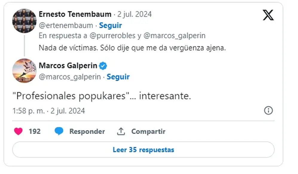 Marcos Galperin aprovechó un error en la redacción para responderle a Tenembaum