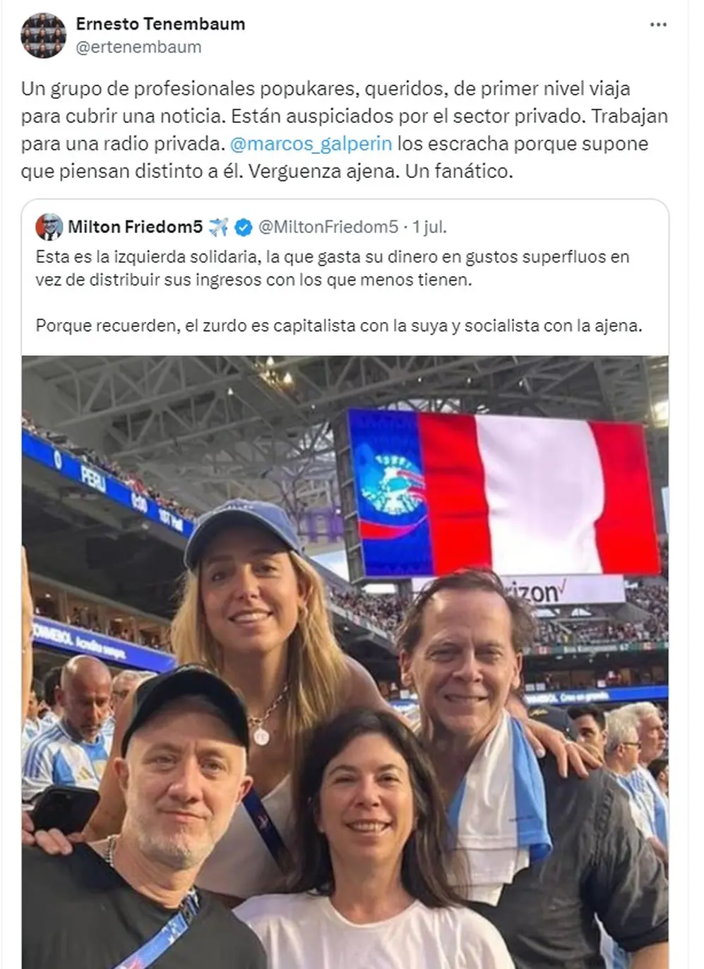 Ernesto Tenemban repudió los cuestionamientos a los periodistas
