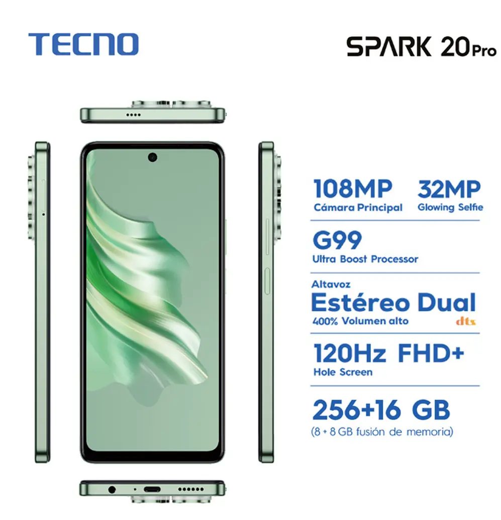 Características del Tecno Spark 20 Pro