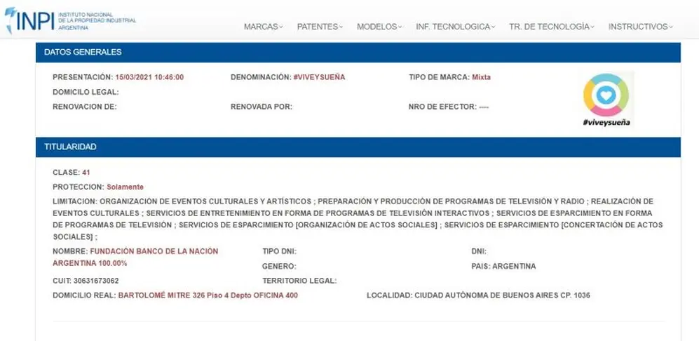 La marca le fue otorgada a Yáñez