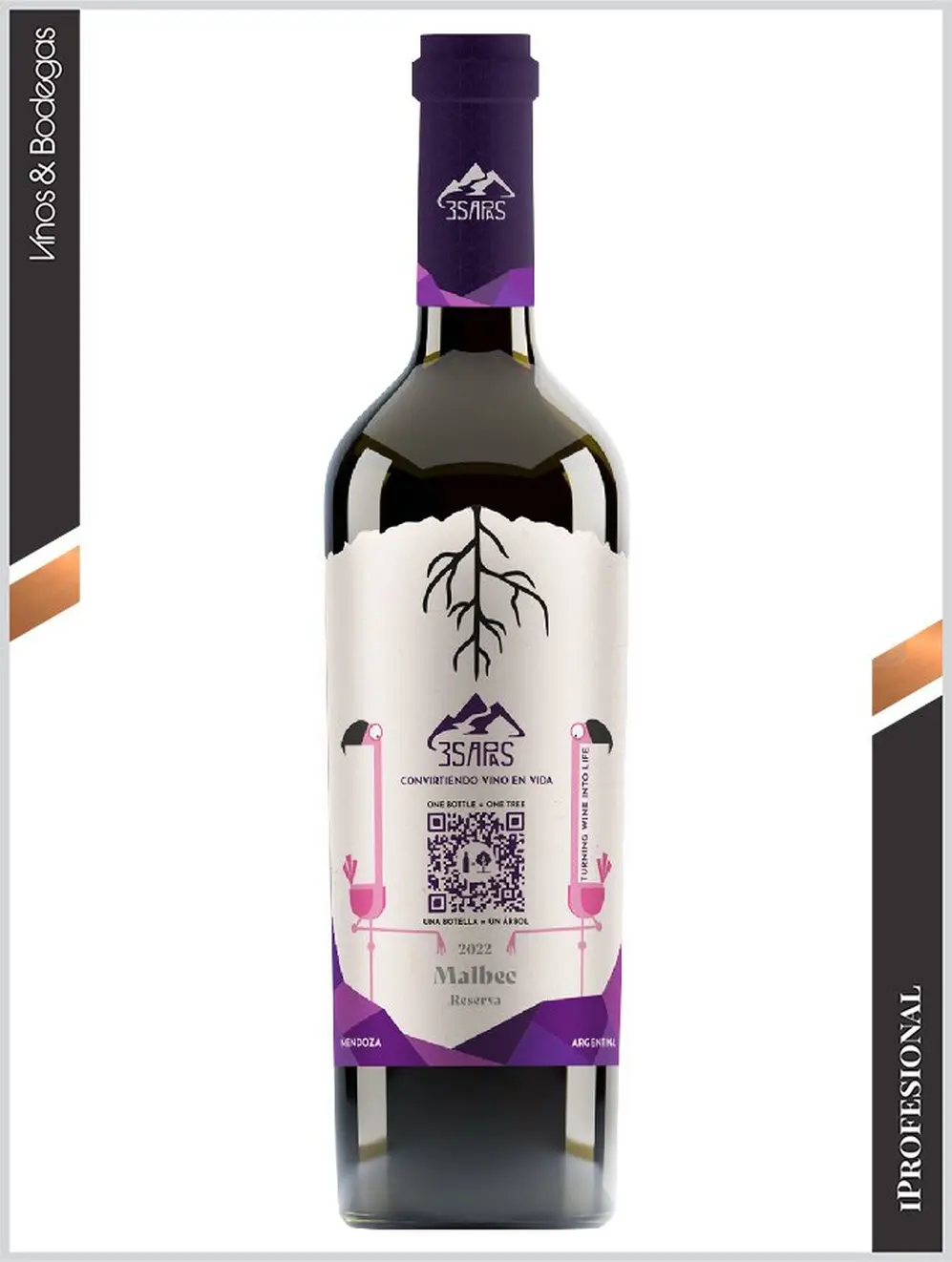 Vino 3Sapas Malbec Reserva