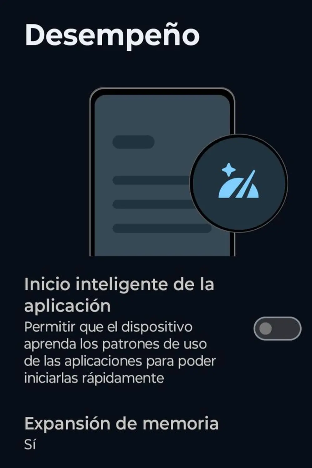Se puede usar el almacenamiento para ampliar la memoria RAM.