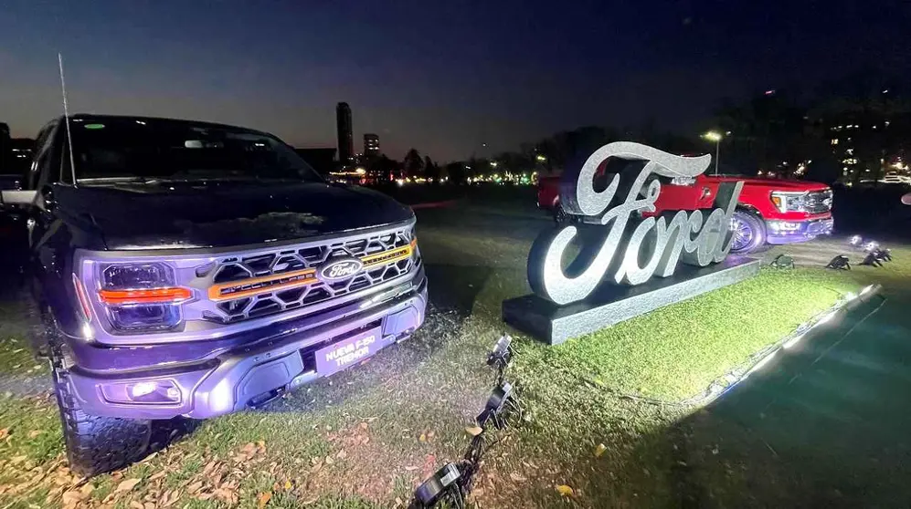 Galdeano llegó al lanzamiento de la Ford F-150 el viernes por la noche, después de IDEA.