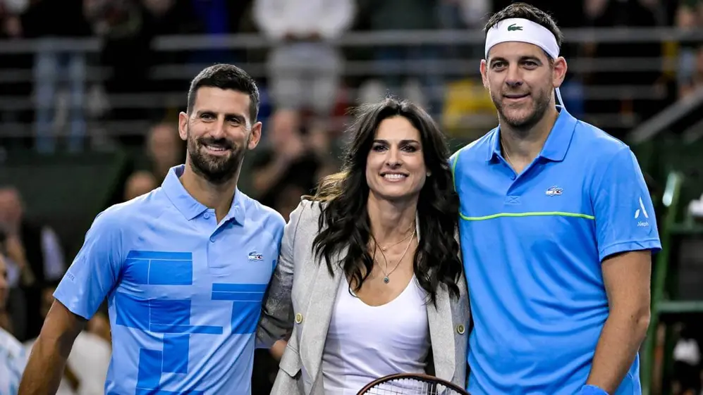 Djokovic, Del Potro y Gabriela Sabatini (Marcelo Endelli para El Último Desafío)