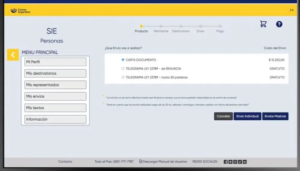 Correo Argentino habilitó nuevos trámites online