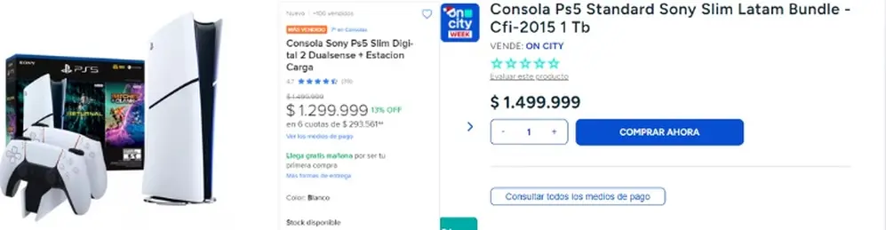 Los precios de la PlayStation 5 en las dos plataformas
