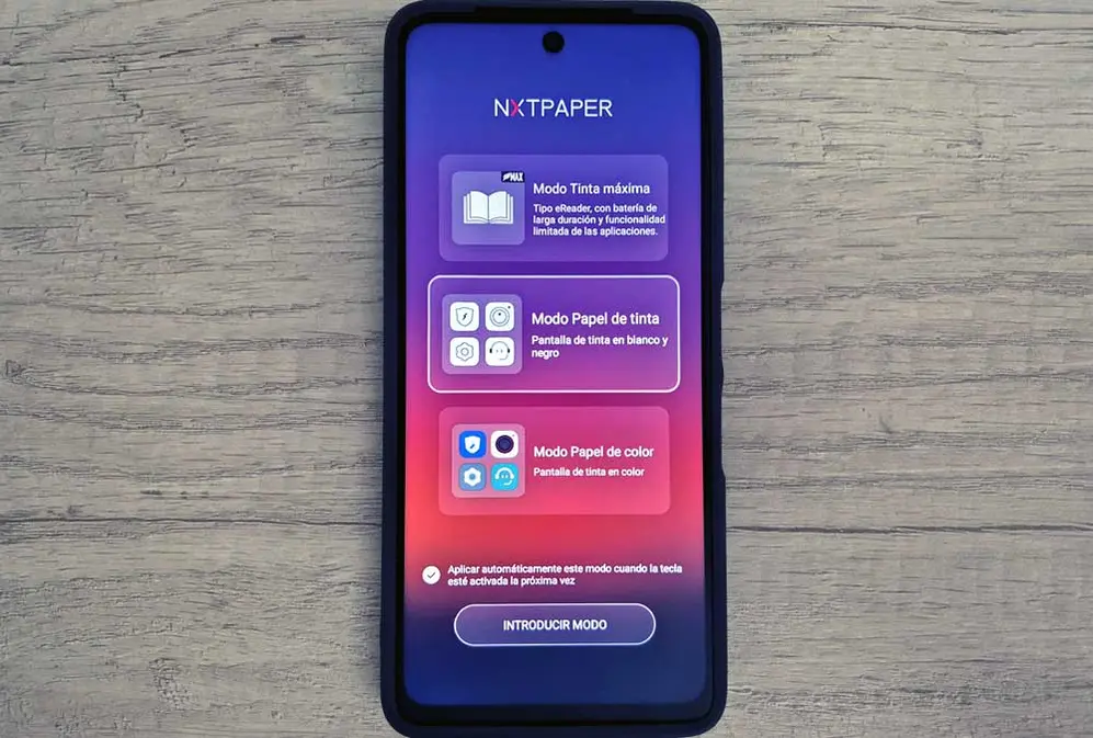 Diferentes modos de pantalla del TCL 50 Pro Nxtpaper 5G