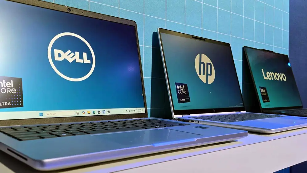 Nuevas computadoras portátiles de Dell, Lenovo y HP presentadas en el CES 2025.