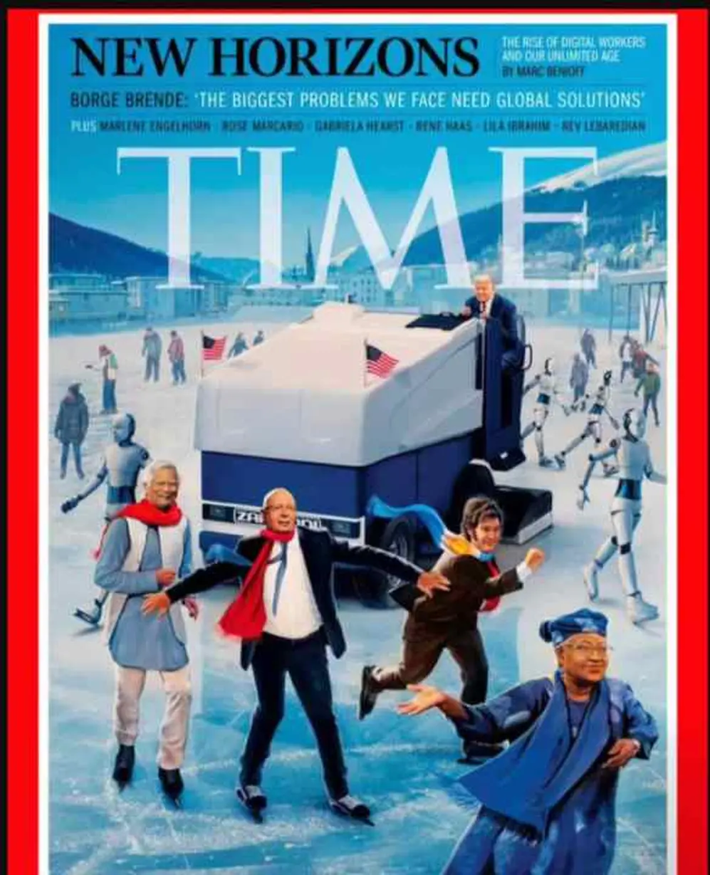 Javier Milei en la tapa de Time dedicada a Davos