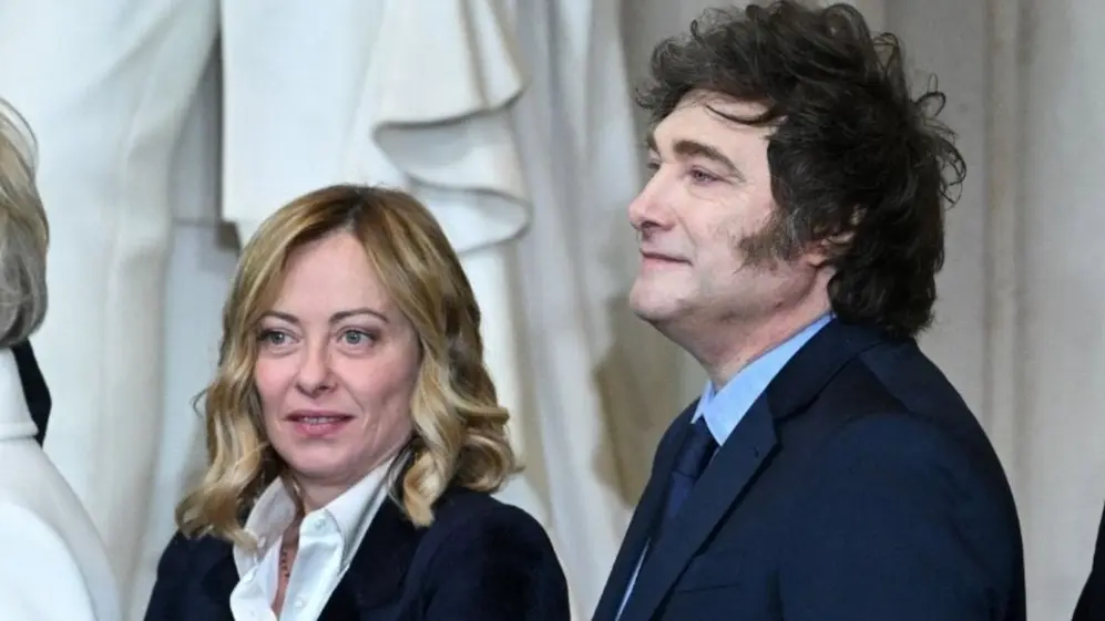 Javier Milei y la italiana Giorgia Meloni compartieron el acto de asunción de Donald Trump